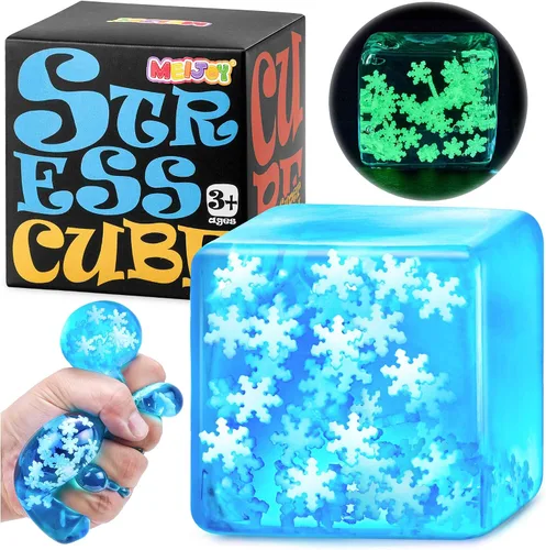 Vista 19 de Juguetes sensoriales de cubo antiestrés para adultos, pulpo que brilla en la oscuridad, juguetes sensoriales para niños con autismo, bolas de estrés