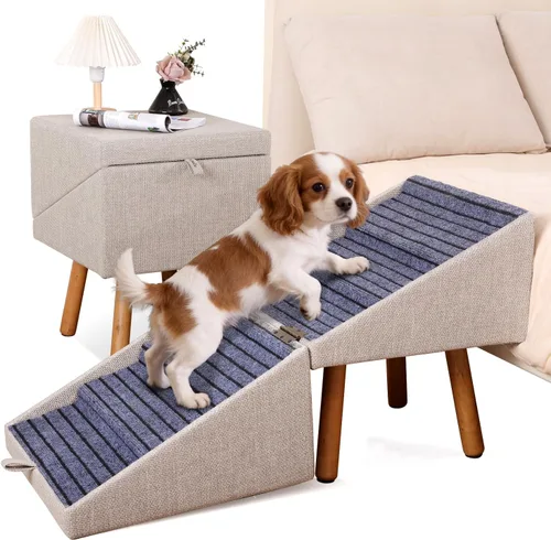 Vista 19 de Rampa para mascotas para camas altas de 21.06 pulgadas de alto Camello ámbar