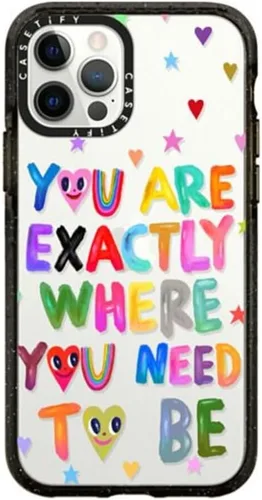 Vista 32 de CASETiFY Impact - Funda para iPhone 12 y iPhone 12 Pro, Bearly Awake, color negro transparente