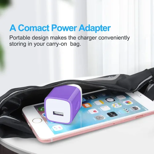 Vista 6 de Caja de cargador de pared de un puerto, enchufe de carga micro USB, cable de carga de teléfono Android de 6 pies, cable micro USB para Samsung