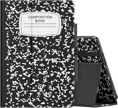 Vista 25 de MoKo - Funda para tablet Kindle Fire HD 10 y 10 Plus (11.ª generación, versión 2021), diseño delgado y plegable con función de encendido y apagado