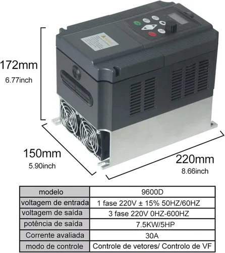 Vista 4 de for 380V/220V 2.2KW 11KW Economical VFD Variable Frequency Drive Converter Inverter Motor Speed Controller(11KW(15HP),220V)