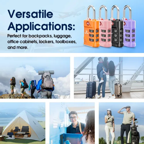 Vista 7 de Cerradura de equipaje aprobada por la TSA SURE LOCK Negro