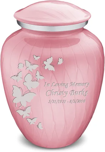 Vista 28 de Geturns Embrace Pequeñas Urnas Personalizadas de Mariposa para Cremación de Cenizas Humanas Urnas Funerarias Negras para Hombres y Mujeres 20 kg