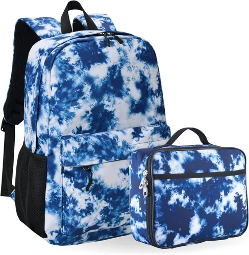 Vista 6 de Fenrici Mochila para niños, niños, mochila para la escuela, bolsas para libros con compartimento acolchado para laptop, 17 pulgadas, Azul