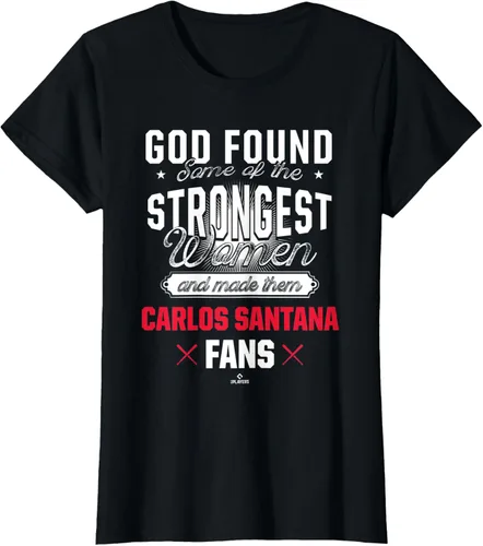 Vista 16 de Dios encontró la mujer más fuerte Carlos Santana camiseta