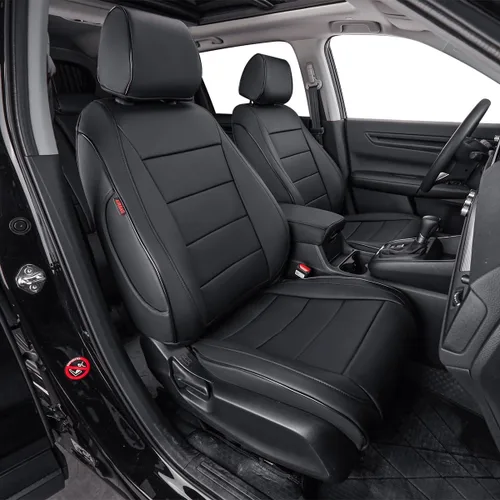 Vista 17 de EKR Juego completo de fundas de asiento de coche para Honda CRV 2017-2022 Negro