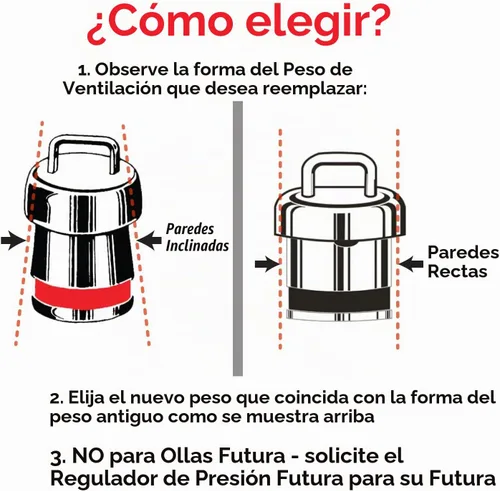 Vista 3 de Hawkins Peso de ventilación de silbato para olla a presión de acero inoxidable y Bigboy, 1,5 litros a 22 litros