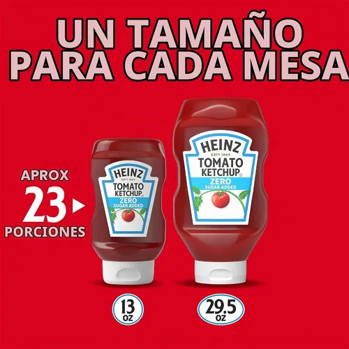 Vista 9 de Heinz Ketchup de tomate sin azúcar añadido (botella de 368 g)