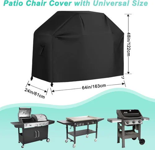 Vista 2 de ABCCANOPY Cubierta de parrilla para horno de barbacoa de gas, cubierta para horno al aire libre, impermeable y resistente al polvo, resistente a