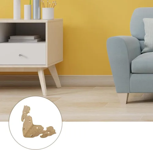 Vista 3 de METALLIXITY Protectores de esquina decorativos (1.024 in/1.02 pulgadas), 4 unidades, protector de borde de madera de cobre para muebles, mesa