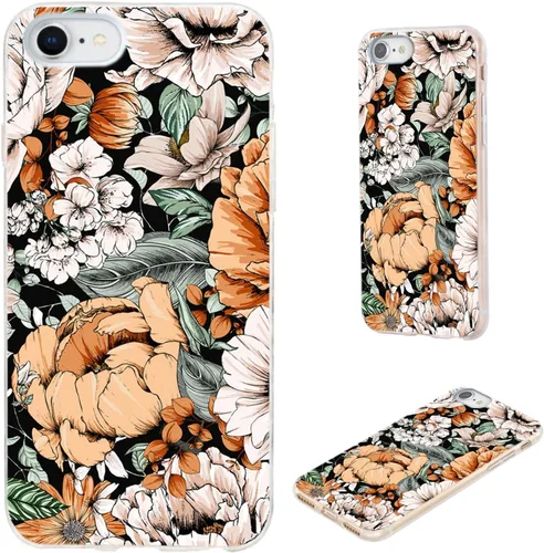Vista 26 de Funda protectora completa delgada y suave de TPU transparente para iPhone SE 2022/2020, iPhone 8/7/6S/6 - Diseño de música divertida guitarra