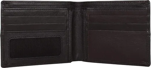 Vista 4 de Pitaara Cartera plegable hecha a mano de cuero genuino para hombres