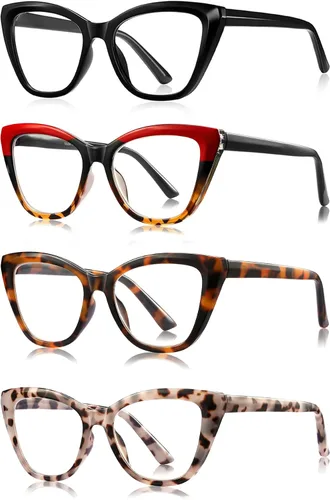 Vista 8 de 3 Pack Oversized Reading Glasses for Women with Spring Hinge