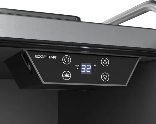 Vista 8 de EdgeStar Kegerator incorporado de doble grifo de tamaño completo - acero inoxidable negro