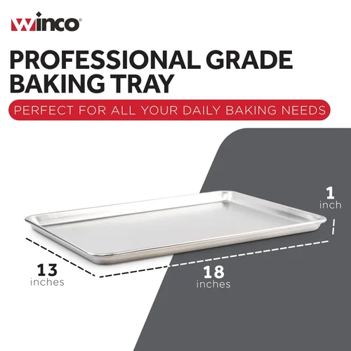 Vista 4 de Winco Bandeja de Aluminio de Grado Comercial, Calibre 20, Tamaño 1/2