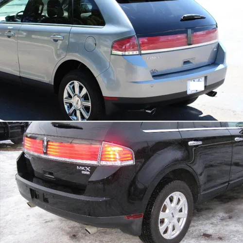 Vista 5 de Compatible con Lincoln MKX 2007 2008 2019 2010 Parachoques trasero y delantero marcador lateral ámbar/rojo carcasas 4ps
