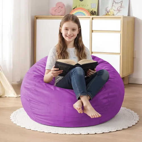 Vista 82 de Sillón puff de 3 pies Sillón estilo puff grande de 3 pulgadas con relleno de espuma viscoelástica, sofá suave con funda de terciopelo holandés