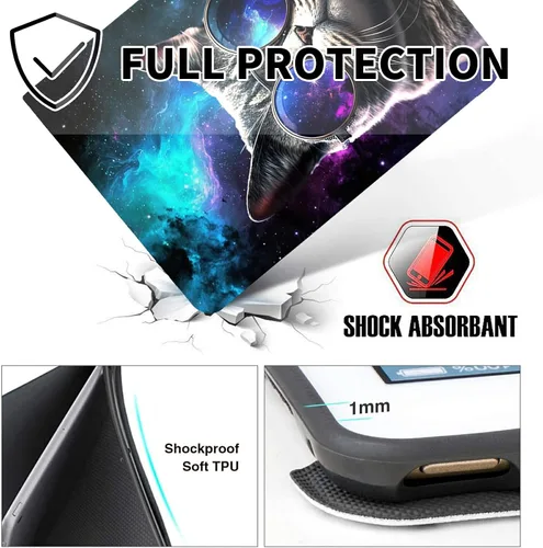 Vista 51 de Funda para tablet Fire 7 (12ª generación, versión 2022), delgada, a prueba de golpes, delgada, de piel sintética, con función de apagado/encendido