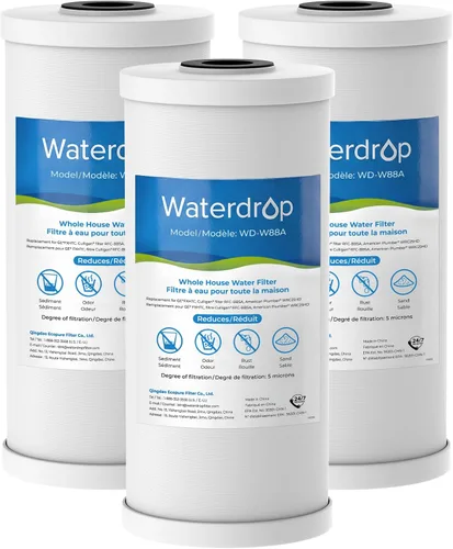 Vista 10 de Waterdrop Filtro de sedimentos de carbono CTO para toda la casa para GE® Cartucho de filtro de agua de repuesto para GXWH40L, W10-PR, Culligan®