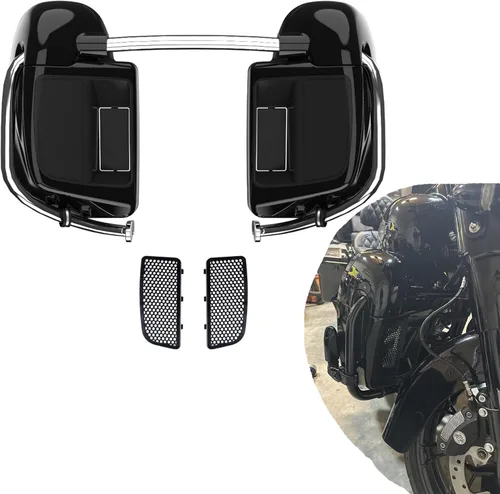 Vista 86 de Kits de calentadores de piernas con ventilación y combinación de color con guantera para Harley Davidson Touring Street Road King Glide FLTR 2014