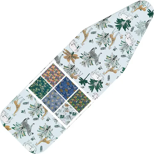 Vista 8 de Funda para tabla de planchar y almohadilla de tamaño estándar 15 x 54, 3 pares de correas de cierre de , bordes elásticos, 2 capas para tabla