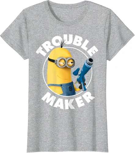 Vista 31 de Despicable Me Minions Kevin Fabricante de Problemas Gráfico Camiseta Negro