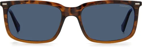 Vista 3 de Polaroid Sunglasses Men's PLD 2117S Rectangular Sunglasses, Havana BrownPolarized Blue, 55mm,18mm