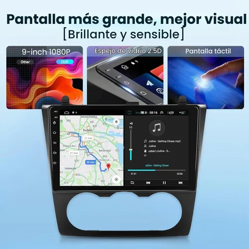 Vista 7 de [2G+64G] para Nissan Altima 2008-2012 Android 13 Estéreo de Coche de 9 Pulgadas con Pantalla Táctil HD, Radio con CarPlay Inalámbrico Android Auto