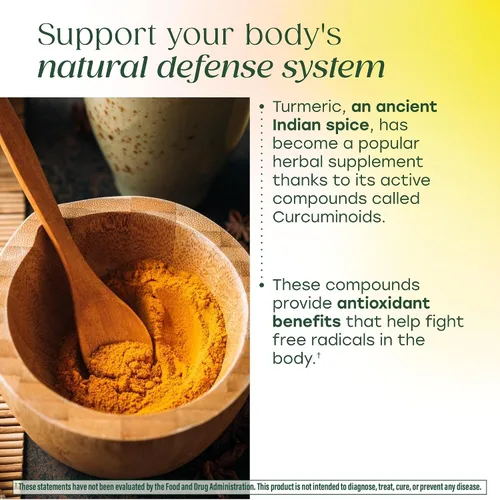 Vista 7 de Suplemente dietético MegaFood Turmeric Strength para todo el cuerpo, hfs-koi-zk-a8980, 60, 1 475 mg Curcuminoids Per Serving, Turmeric With Black