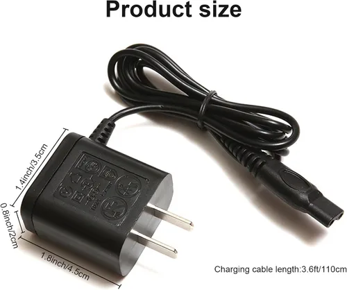 Vista 4 de LinMei Cable de alimentación adaptador de 15 V compatible con Philips Norelco HQ8505 7000 5000 3000 Series 3500 MG3750 MG5750 MG7750 S1560