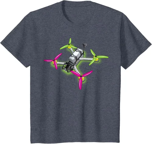 Vista 67 de Freestyle FPV Racing Drone Pilot Acro Quadcopter - Camiseta de sandía, Negro, S
