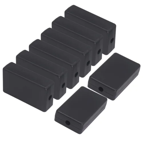 Vista 29 de Zulkit 12 cajas de proyecto de plástico ABS para proyectos eléctricos, caja de conexiones de energía, color negro, 1.97 x 1.10 x 0.59 pulgadas 12