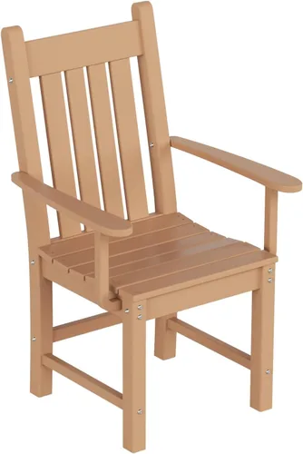 Vista 26 de WestinTrends Malibu Outdoor Patio HDPE Adirondack Silla de comedor para patio, color negro