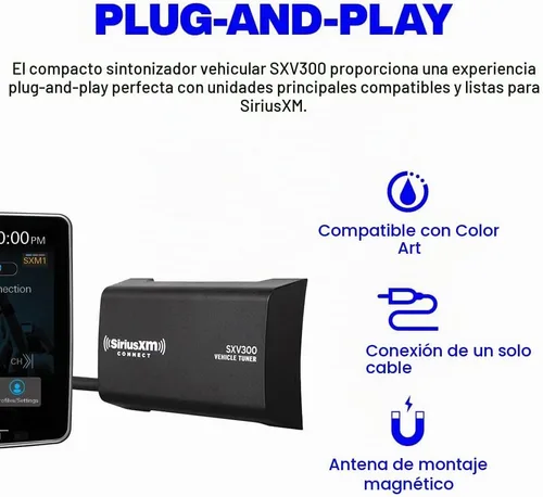 Vista 3 de Sintonizador de radio por satélite para vehículo, de SiriusXM, talla única , Negro