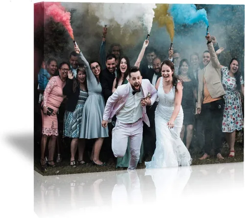Vista 29 de YONICA Imagen en lienzo personalizada de tus fotos, impresión artística de pared personalizada de 16 x 24 pulgadas para decoración del hogar, lienzo