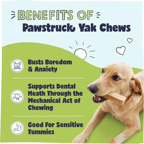 Vista 2 de Monster Himalayan Yak Masticable para perro (6‑7 onzas) Pawstruck Masticable para perros de leche natural de yak y vaca, queso de larga duración