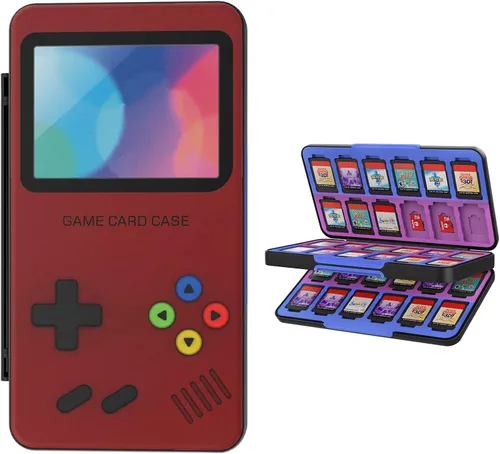 Vista 8 de Funda para tarjetas de juego Switch para Nintendo Switch/Switch OLED/Switch Lite, soporte para tarjetas de juegos con forro de color degradado