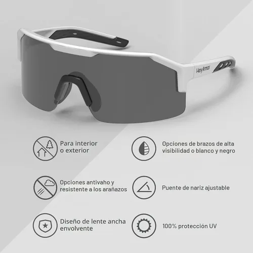 Vista 5 de HexArmor Shockwave Gafas de seguridad para trabajo ANSI Z87+, UV, antivaho, polarizadas