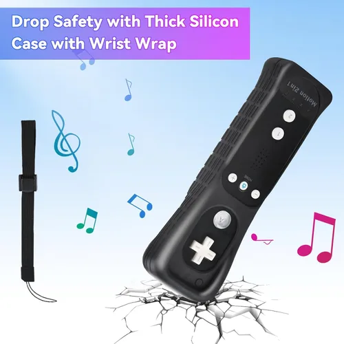 Vista 7 de TechKen 2 Pack Wii Controllers with Wii Motion Plus Inside Shock Wii Nunchuk Controller Compatible Nintendo Wii, Motion Plus Wii Controller