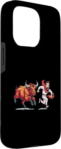 Vista 3 de Funda para iPhone 15 Pro Saint Fermin Bulls Running