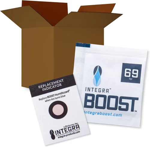 Vista 13 de Integra Boost Paquete de control de humedad de 2 vías, conserva el sabor y controla la humedad al 69% de RH, absorbente de humedad para hierbas