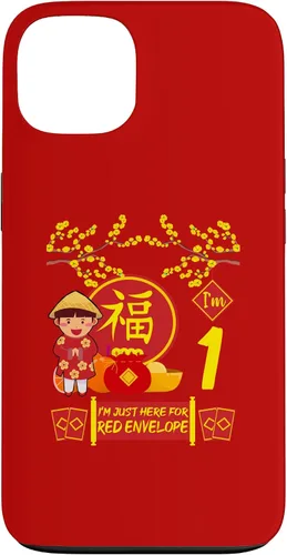 Vista 7 de iPhone 16 1 Año viejo Niños Año Nuevo Chino Decoración Rojo Sobre Caso