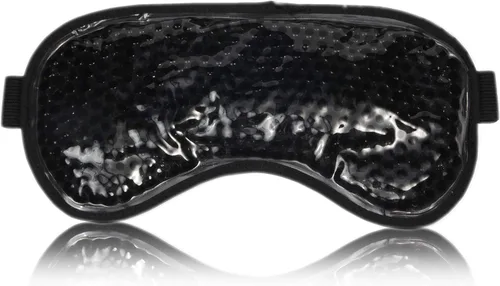 Vista 2 de Máscara de ojos de felpa fría/caliente, Negro, 1