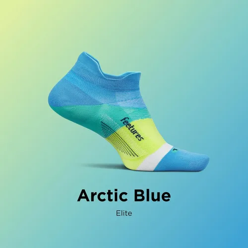 Vista 2 de Feetures Elite - Calcetines tobilleros ultraligeros que no se muestran - Calcetines deportivos con compresión dirigida Azul Ártico (1 par)