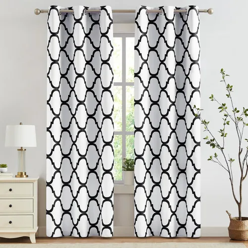 Vista 38 de Melodieux - Cortinas de bolsillo de moda marroquí para cocina, cafetería o baño, pequeñas ventanas