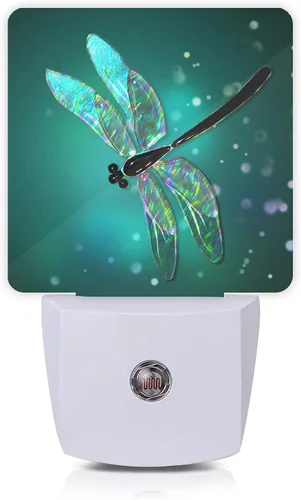 Vista 16 de Luz nocturna geométrica de línea de mármol, luces nocturnas enchufables con sensor de atardecer a amanecer para escalera/pasillo/cocina, lámpara