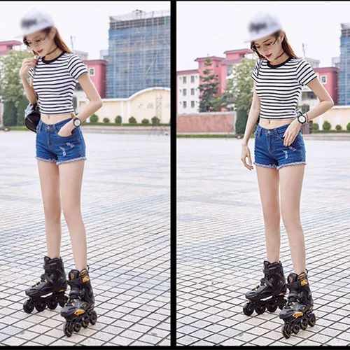 Vista 6 de Patines en línea para adultos para hombres y mujeres, tamaño ajustable, patines en línea cómodas, patines para interiores y exteriores