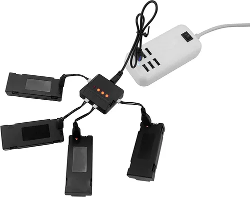 Vista 3 de 4 unids 3.7 V 1800 mAh Li-po batería con cargador 4 en 1 para E88 E88PRO E88MAX E525 E99 E99PRO P1 P5PRO K3 S1 P8 BD101 RC Drone Batería de repuesto
