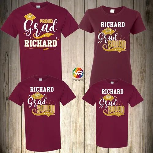Vista 7 de Family Graduation Shirts Matching Graduate Custom Personalizesd Squad Proud Graduate Proud Family of The Graduate Prom Class of 2025 Senior Custom